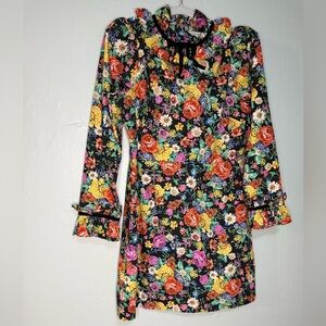 Queens of Archive Ronnie Floral-print Cotton-poplin Mini Dress In Still Life